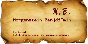 Morgenstein Benjámin névjegykártya